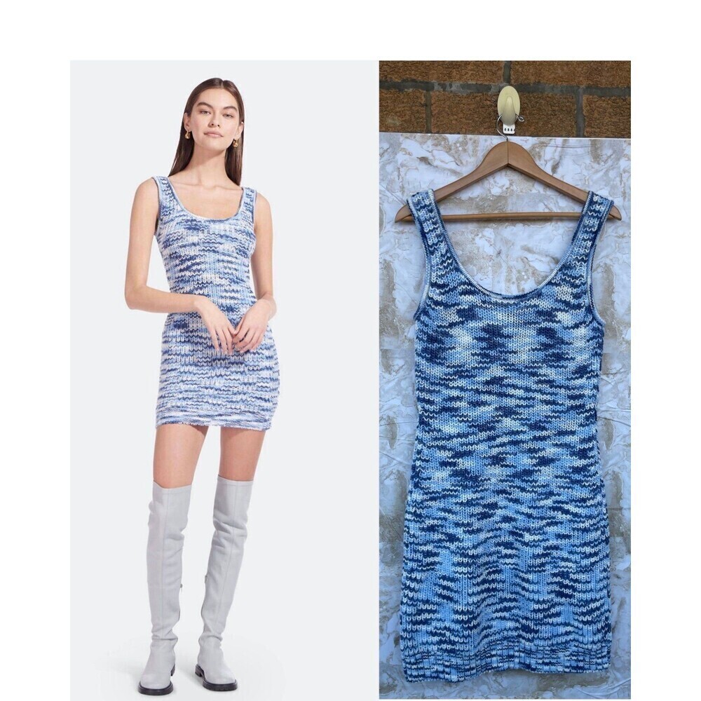 Staud Gardenia Knitted Dress -blue size XL